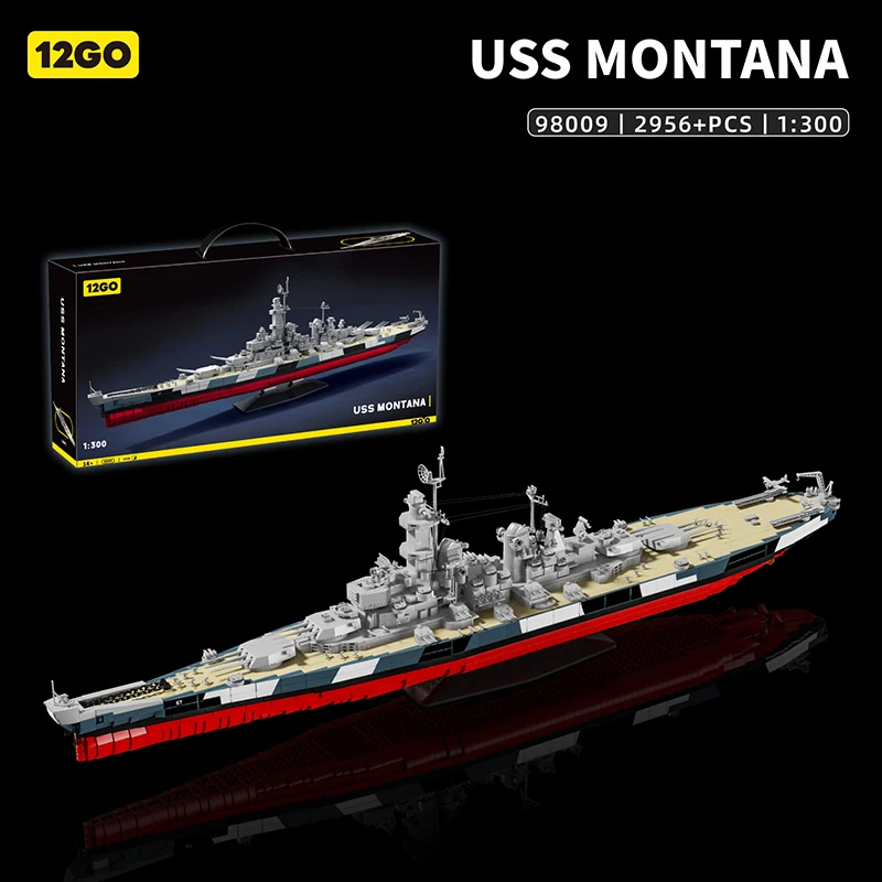 

Конструктор «Военный корабль USS Montana времен Второй мировой войны», 2686 деталей, коллекционная модель для сборки, игрушка для взрослых и мальчиков, подарок
