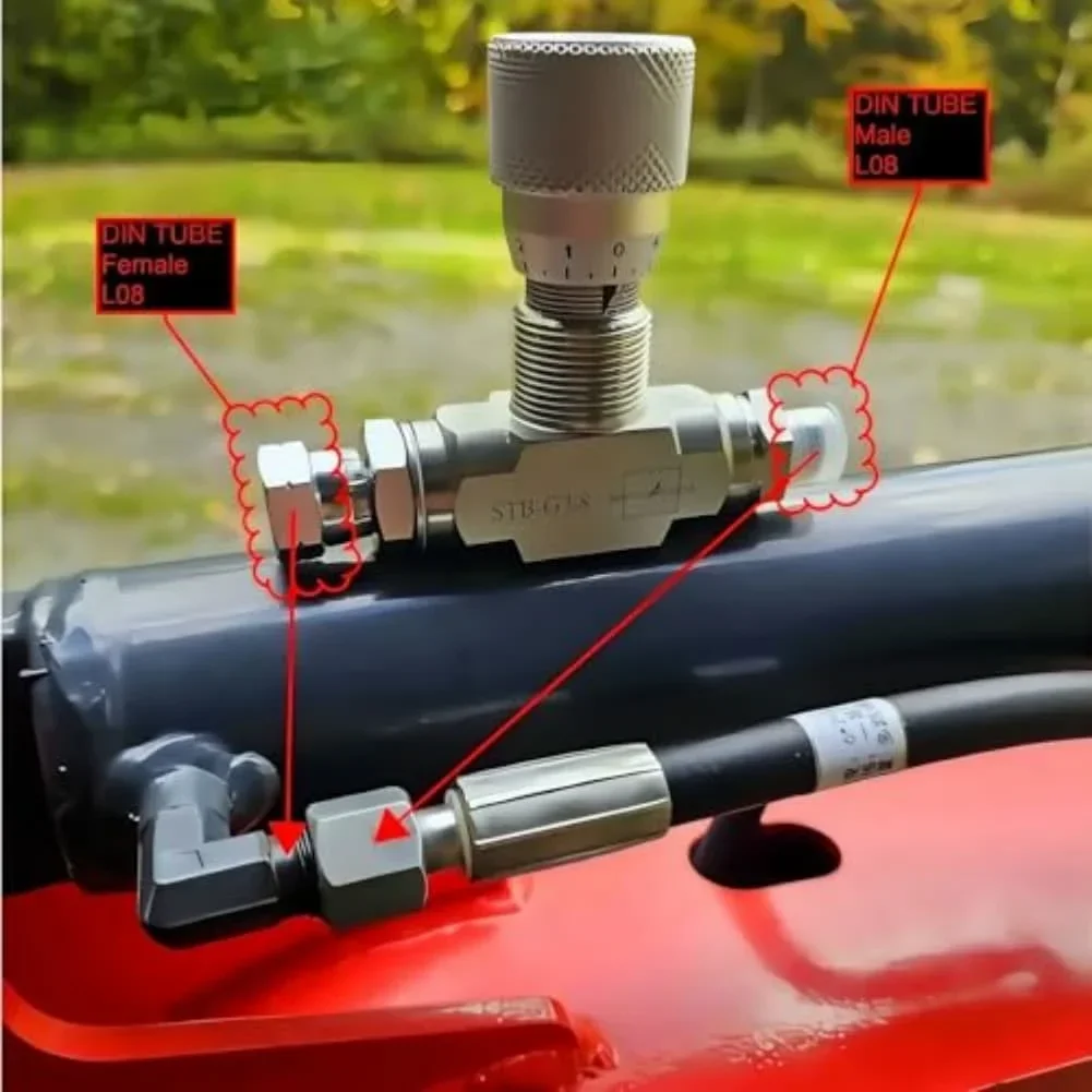 

1 Pc Two-way Throttle Valve With 08L Connector Bidirectional Flow Limiter Hydraulic Valve, Carbon Steel Flow Control Valve