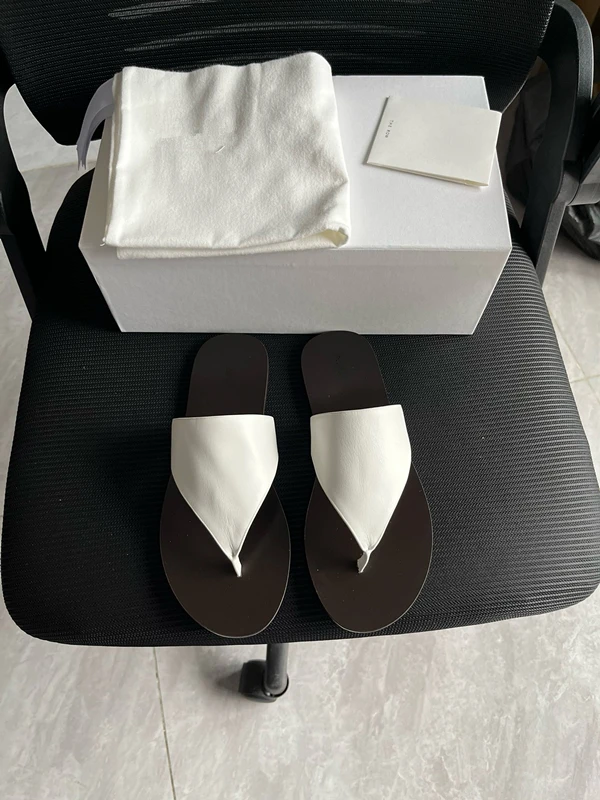 Dave&Di Nordic Minimalism Fashion Genuine Leather Flat Slippers Shoes Women Vintage Casual Pinched Sandals For Summer