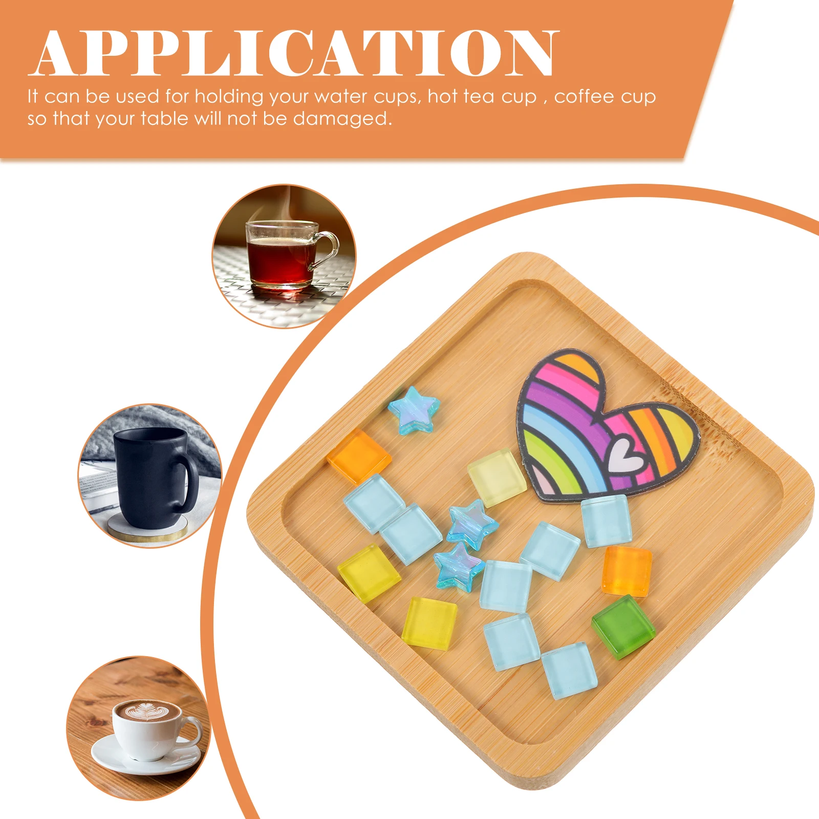 

2 Sets Mosaic Coaster Material Bag DIY Decorative Cup Craft Kit for Children Decorate Household Pad Parent-child