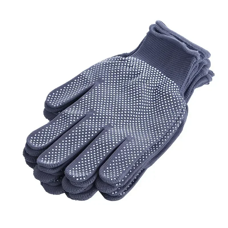 

Barbecue Heat Resistant Gloves, Cotton Silicone Non-Slip Gloves for Hair Styling, Microwave Oven Gloves