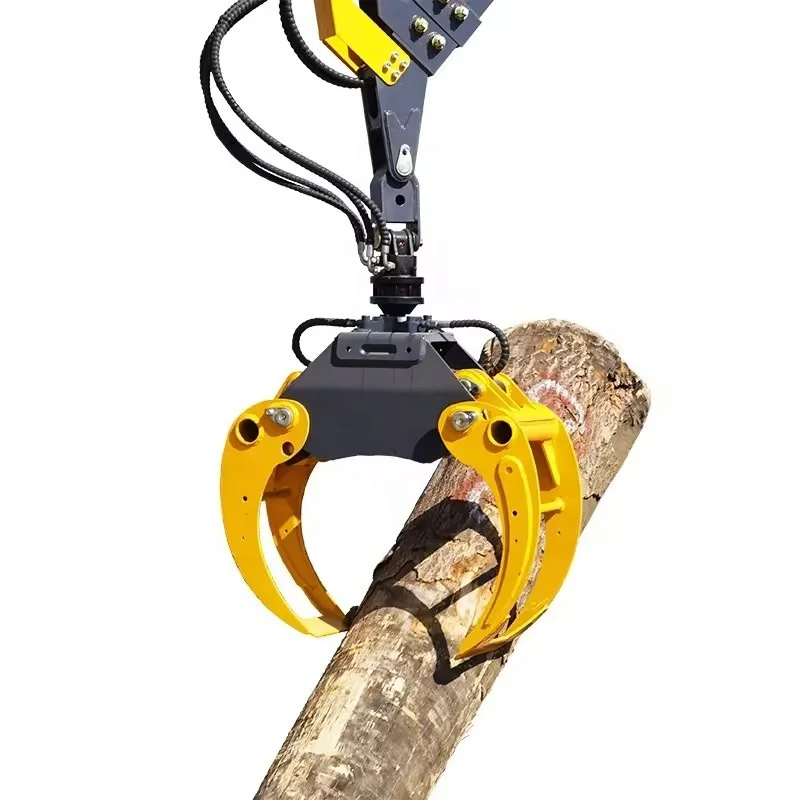 Professional Heavy Duty Rotating Excavator Grapple Saw with Tree Shear Function for 5 10 Ton Logging Machinery Equipment