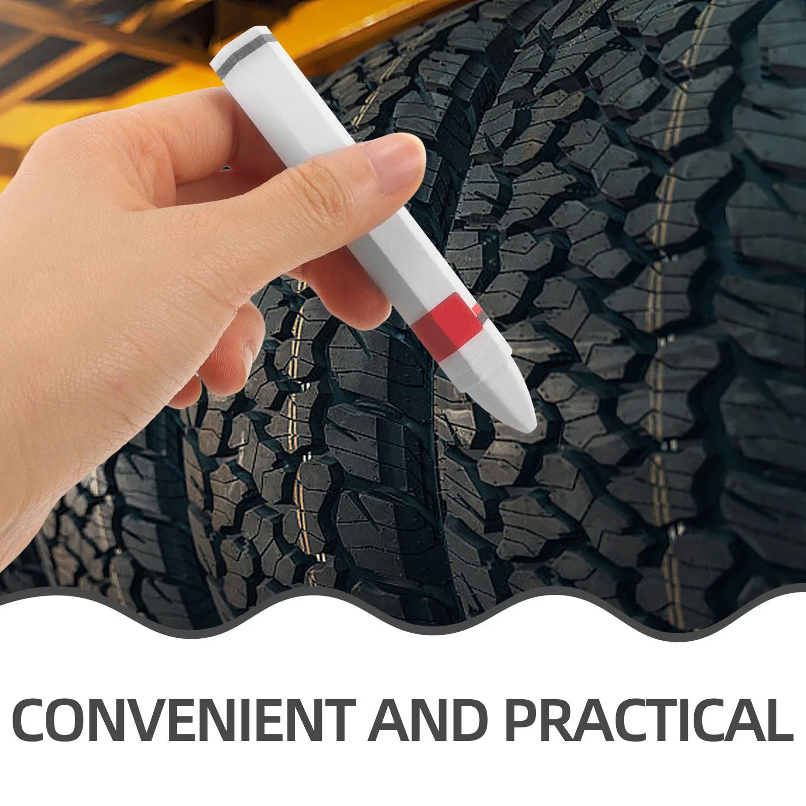 

2Pcs Tire Repair Marking Pens Wax Tire Marker Pens Fine Tip for Car Motorcycle Bicycle Car Supplies Wax Marker