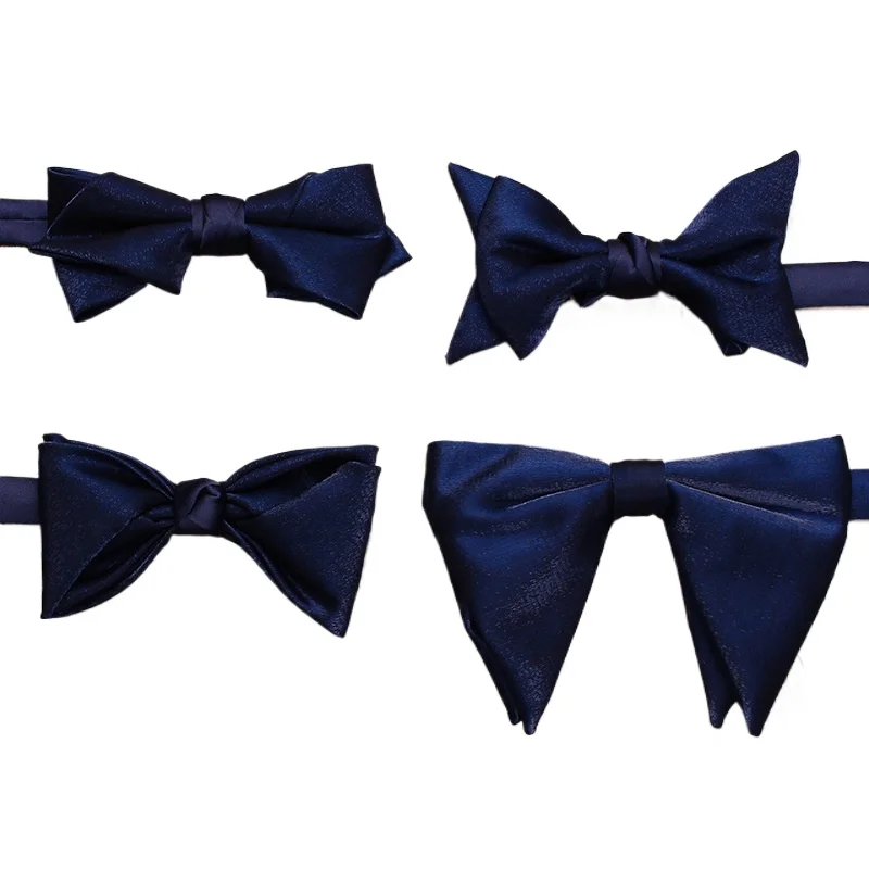 Formal business new men's blue  spot business fashion retro double bow tie suit banquet accessories