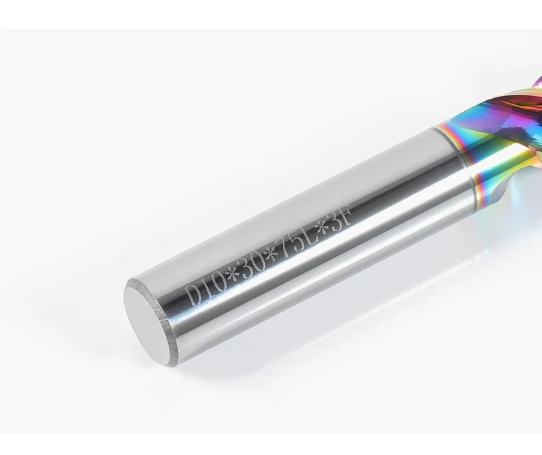 AZZKOR HRC65 3-Schneiden für Aluminium U-Nut Hartmetall-Fräser mit DLC-Beschichtung, CNC-Fräswerkzeuge – Detail 9