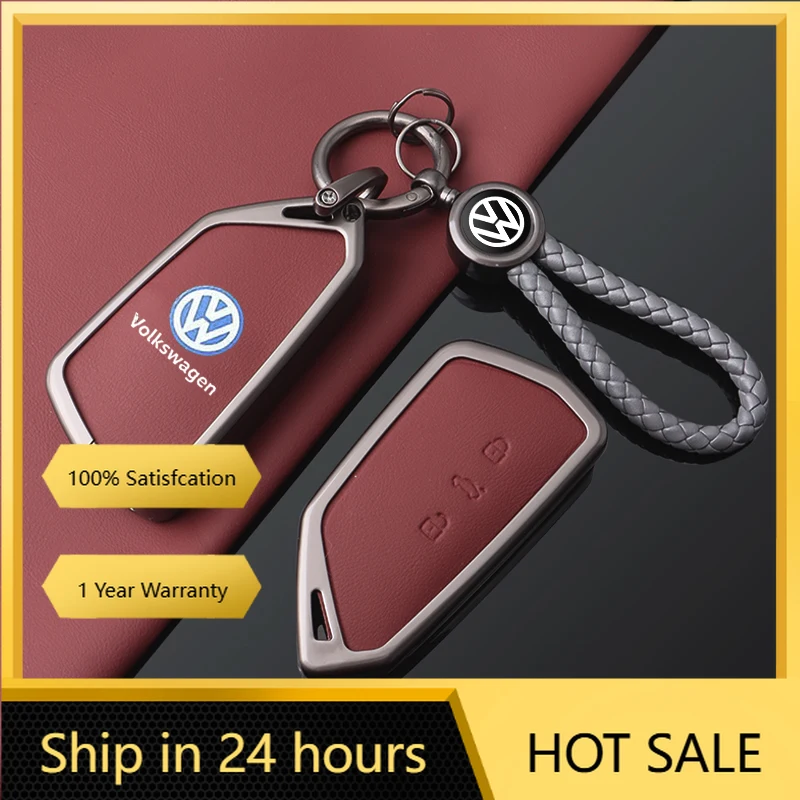 

Крышки ступицы, модный кожаный чехол для дистанционного ключа из цинкового сплава, чехол для автомобиля, брелок для VW Volkswagen Golf 8 2020 ID.3 ID.4 Cupra, аксессуары