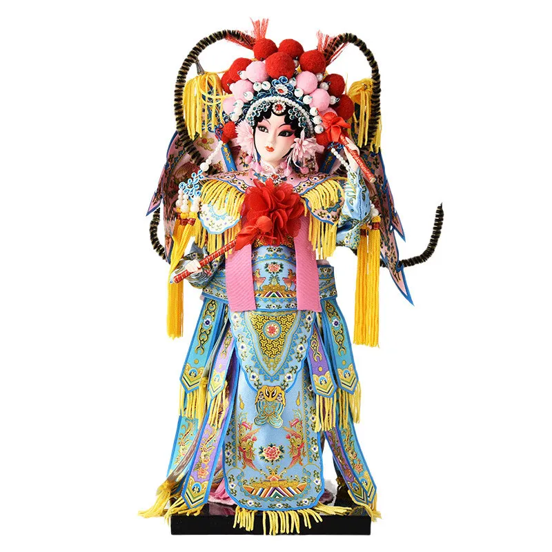 Zijden Beeldjes Met Chinese Kenmerken Traditionele Chinese Operakarakter Ornamenten Beijing Opera Poppen