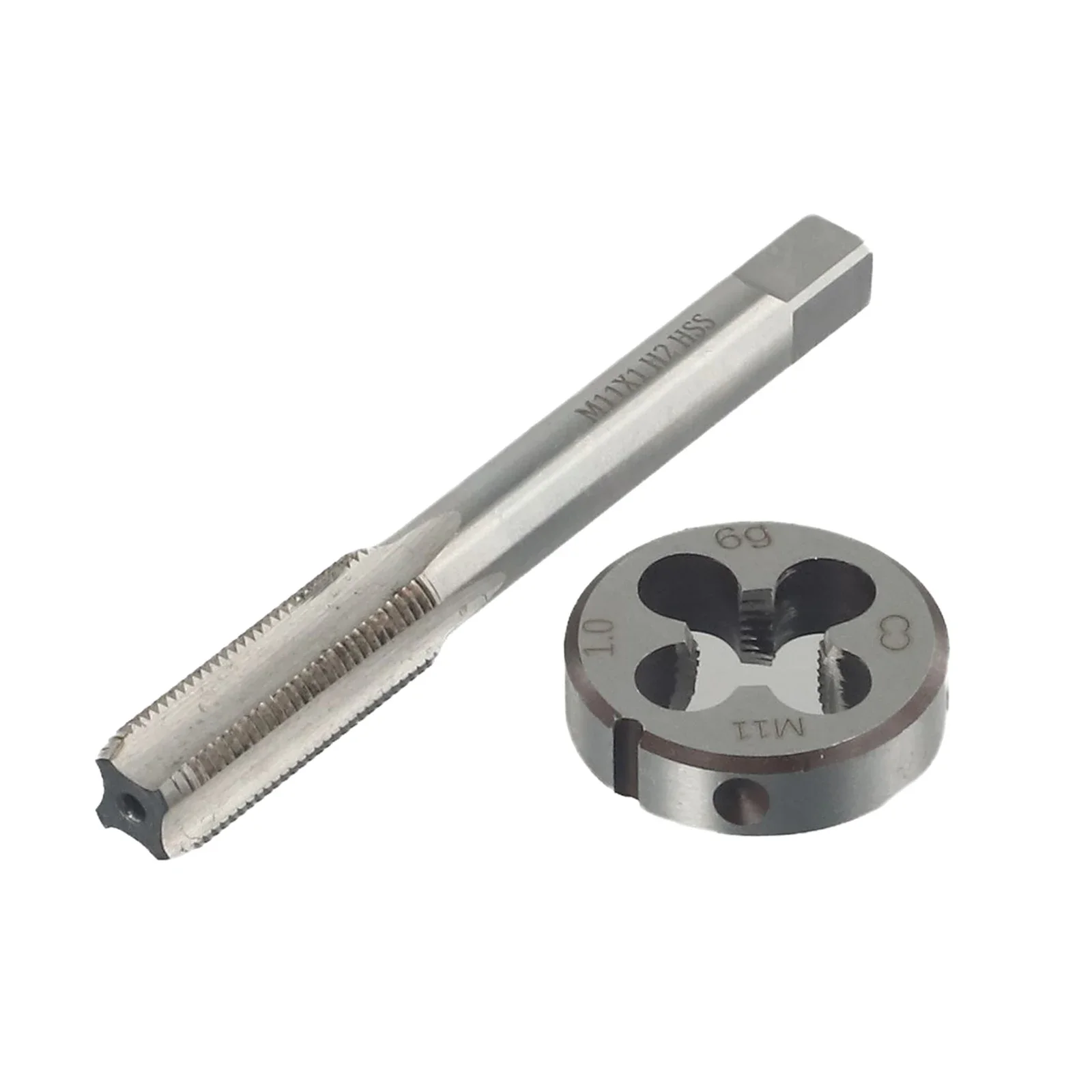 & M11 x 1.0mm Die Tap Die Tool 11*1mm High speed steel Kits M934 Right Hand Silver Tools 2pcs/set Practical New