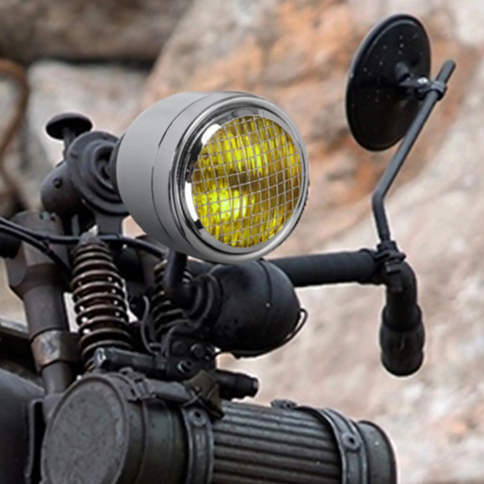 Motorcycle Headlight Assembly Vintage Long Lasting High Visibility Restoration Lamp Retro Motorcycle Headlamps For Bike Riding