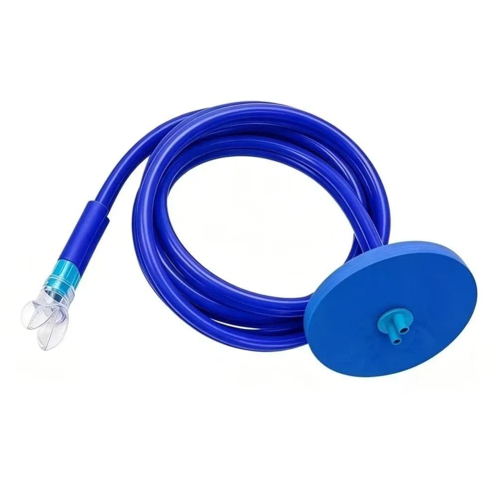 Double Tubes Full Dry Respirator 1.5/3/4.5m Portable Diving Snorkel Lightweight Silicone Mouthpiece Diving Breathing Device