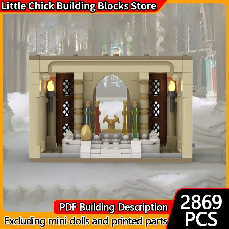 

Волшебная модель фильма MOC, строительные кирпичи, сцена для ванной комнаты, модульные технологии, подарки, праздник, сборка, детские игрушки, костюм