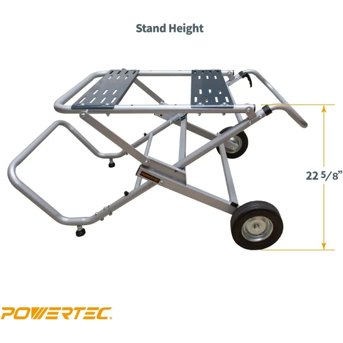 ​ ​ 折りたたみ式テーブルソー台車（キャスター付き） - 簡単移動＆安全作業のための330ポンド耐荷重、ガレージ/作業場用ツールアクセサリー ​ ​
