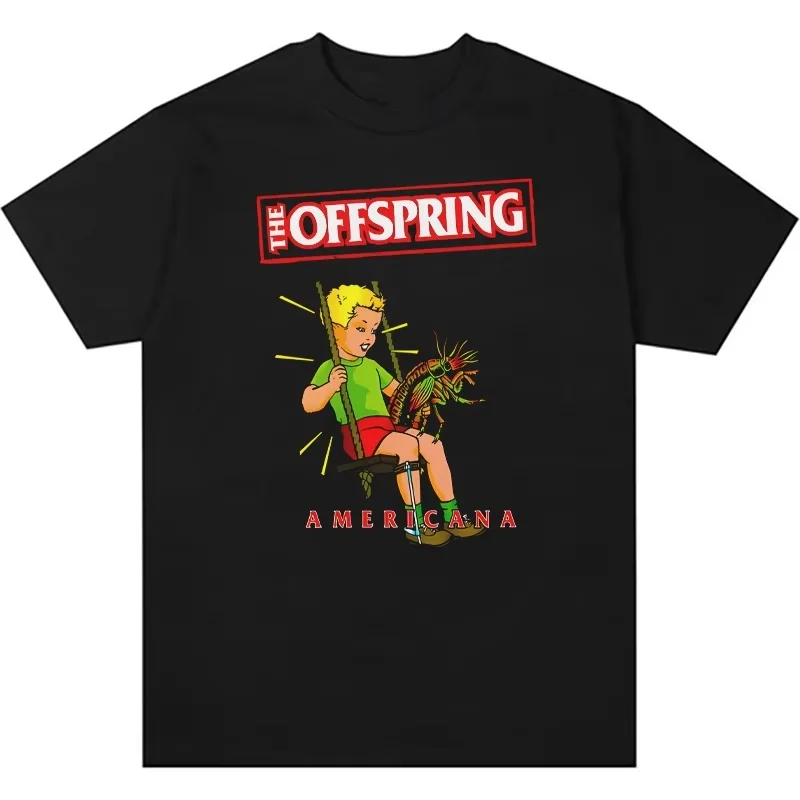 

2025 Summer The Offspring Punk Band American Vintage Short Sleeve Men's and Women's Couple T-shirts Pure Cotton Tee High Quality