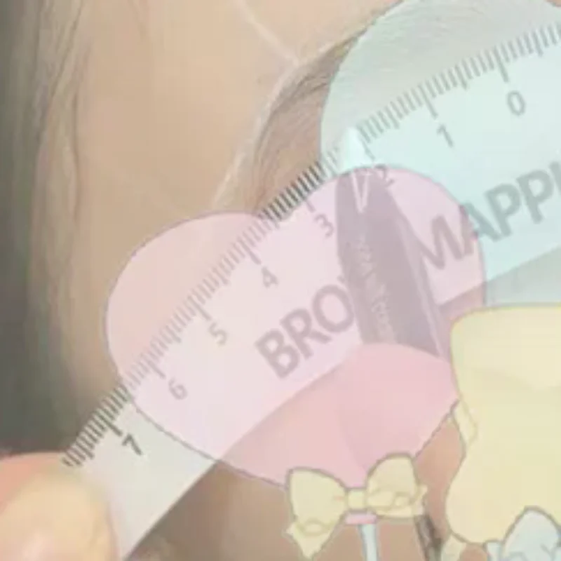 Acrylic Eyebrow Mapping Bow Ruler Lip Positioning Ruler With String Professional Precise Eyebrow Shaping Makeup Tool