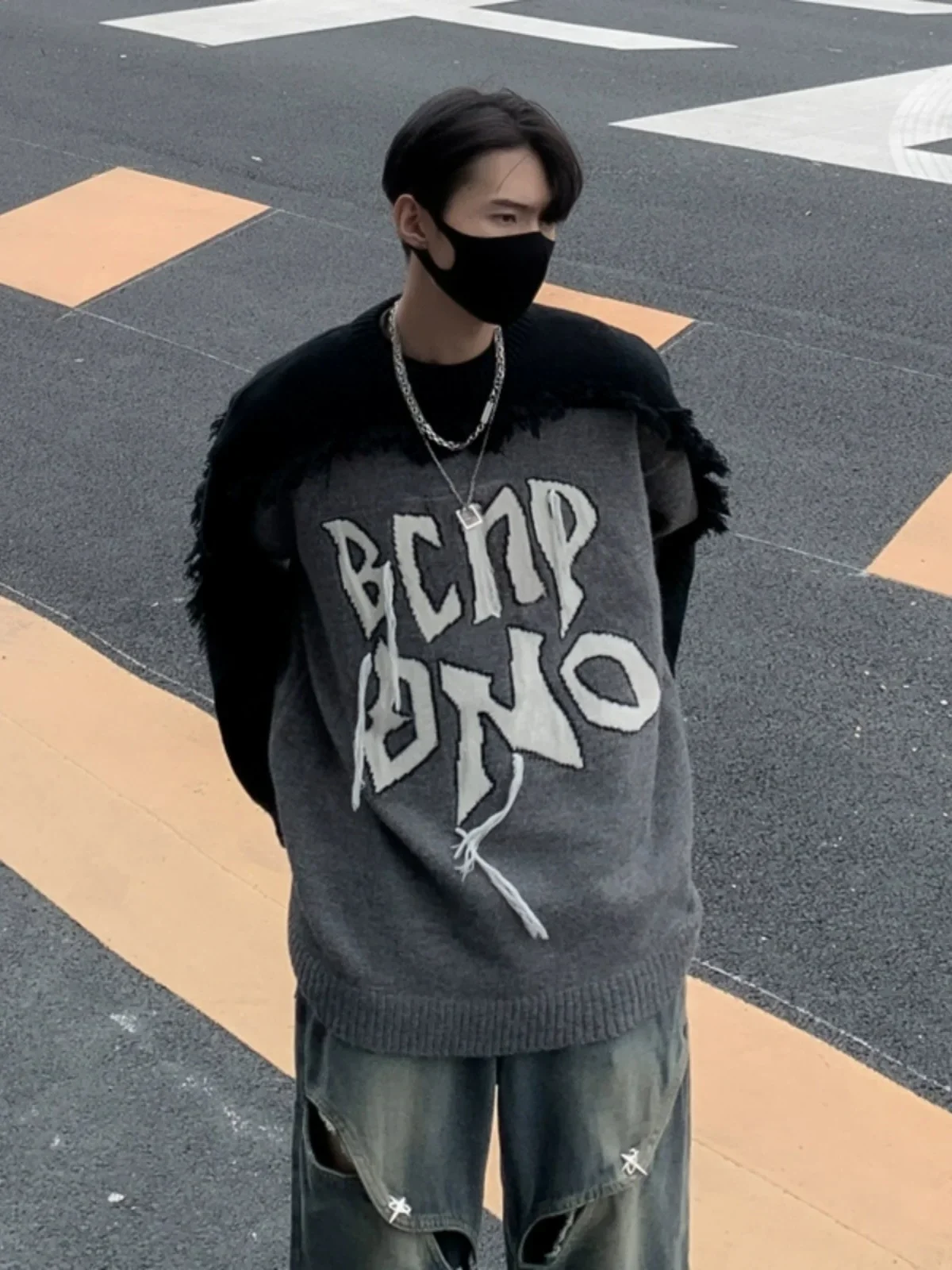 Kobiety Pullover Knitted Sweater Harajuku Aesthetic Y2k Large Size Swetry z dลugim rฤkawem Moda Vintage 2000s Clothes 2024