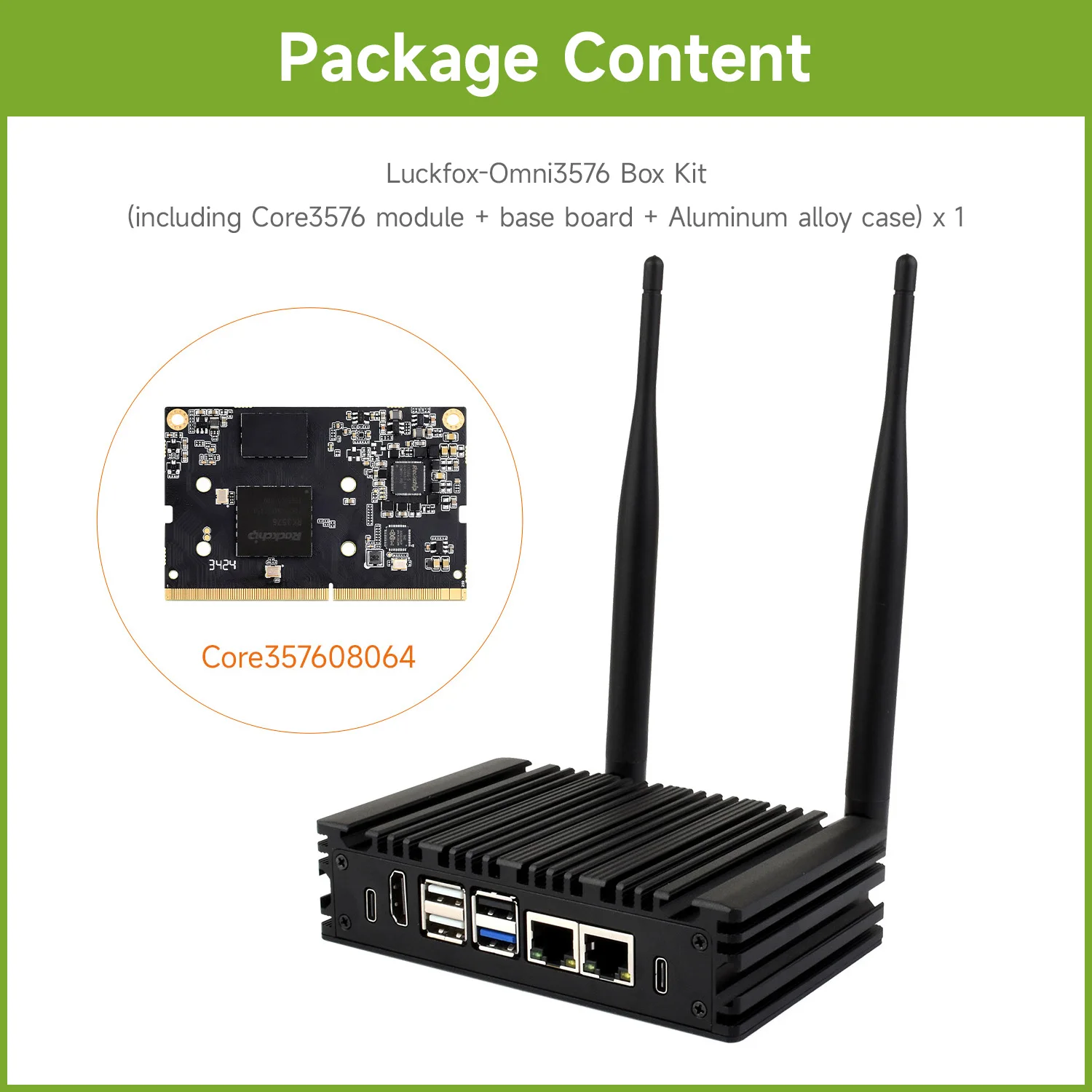 Waveshare Core3576 ロックチップ RK3576 エッジコンピューティング