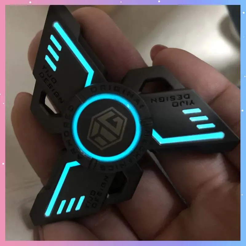 knight-alloy-luminous-fidget-spinner-stress-relief-gyro-toy-adhd-anxiety-relief-tool-toy-adult-decompression-finger-spinner