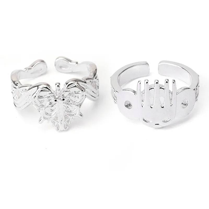 Anime Surrounding JOJO's Wonderful Adventure Stone Sea Pucci Priest Ring Empty Strip Xu Lun Butterfly Open Ring