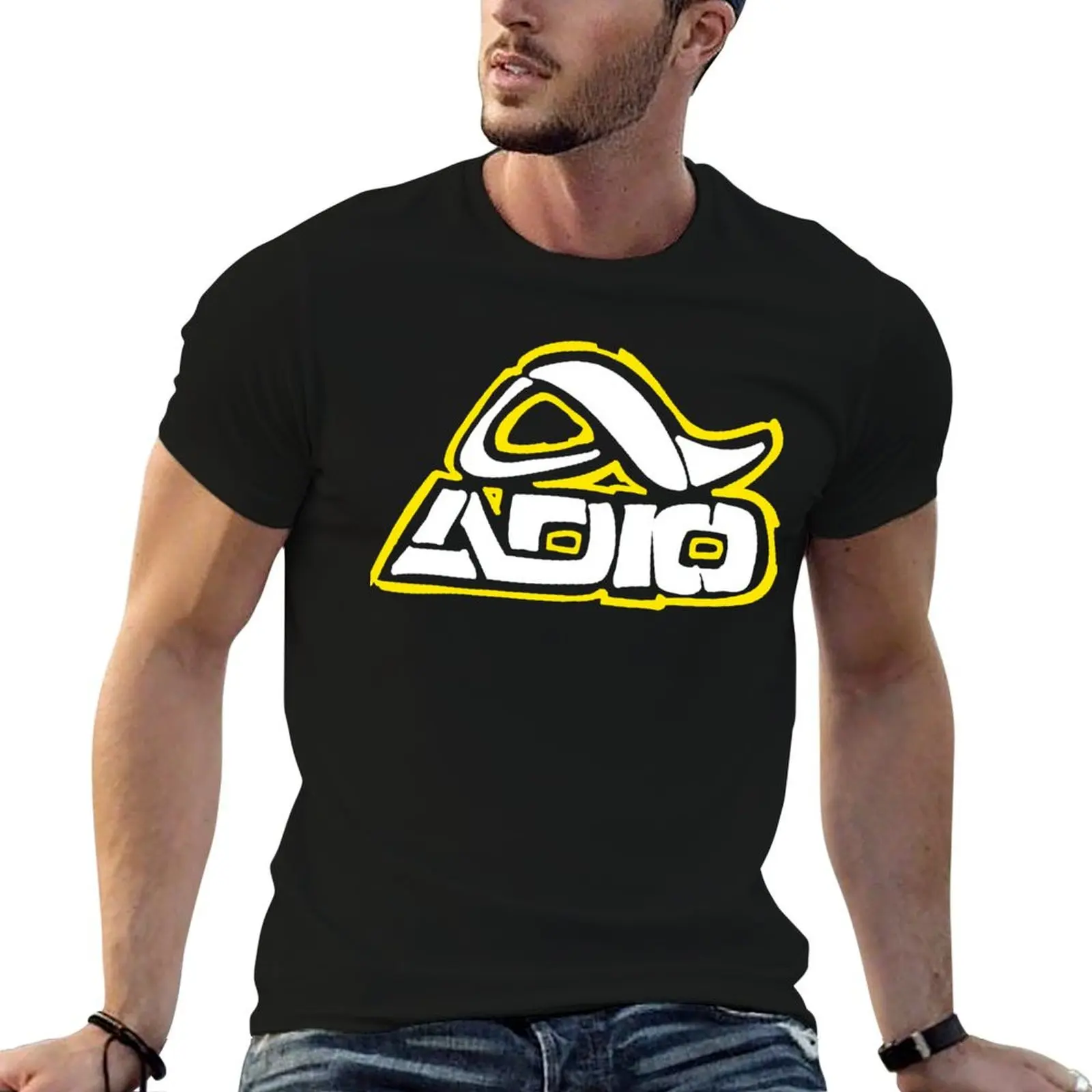 Camiseta con logo de ADIO, camisetas para hombre, camiseta gráfica, camisetas de algodón para hombre, paquete de Camiseta de algodón