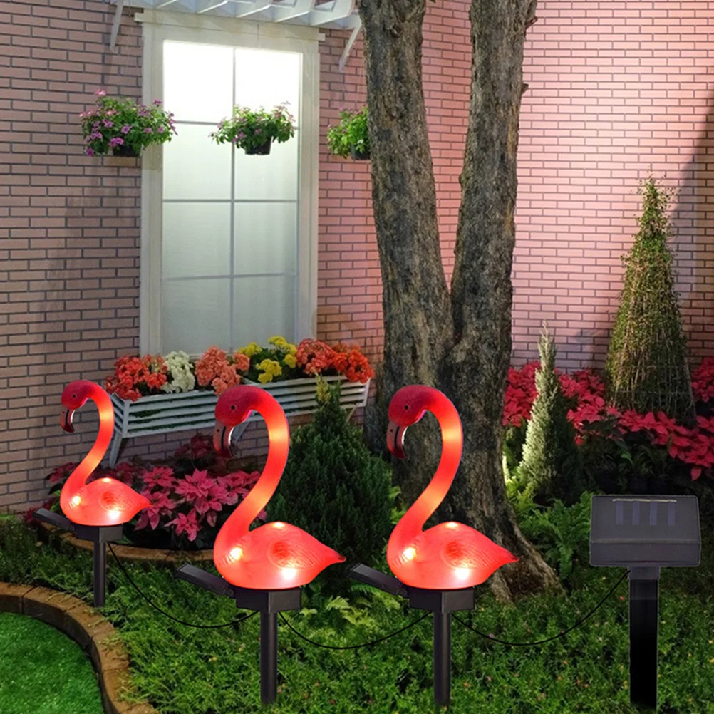 

Solar Flamingo Lights for Garden Decor Outdoor Stake Lights Warm Glow Waterproof Yard Lighting Solar Powered Plastic PP