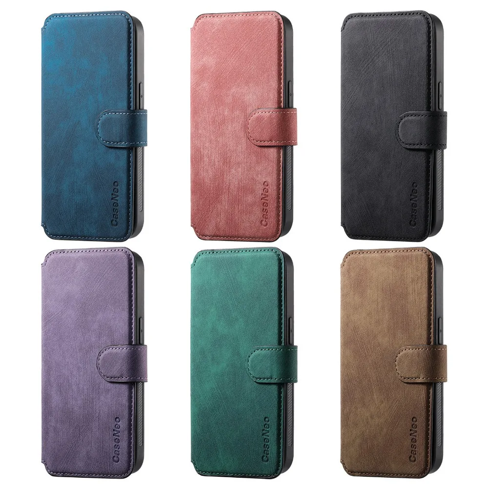 Custodia A Libro Con Magneti E Porte Carte Per IPhone: Da 6 A 16, Protezione Totale!