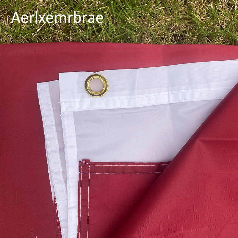 Aerxemrbrae Flag 150x90cm Qatar Flag High Quality Double Sided Printed Polyester Qatar Flag Grommets