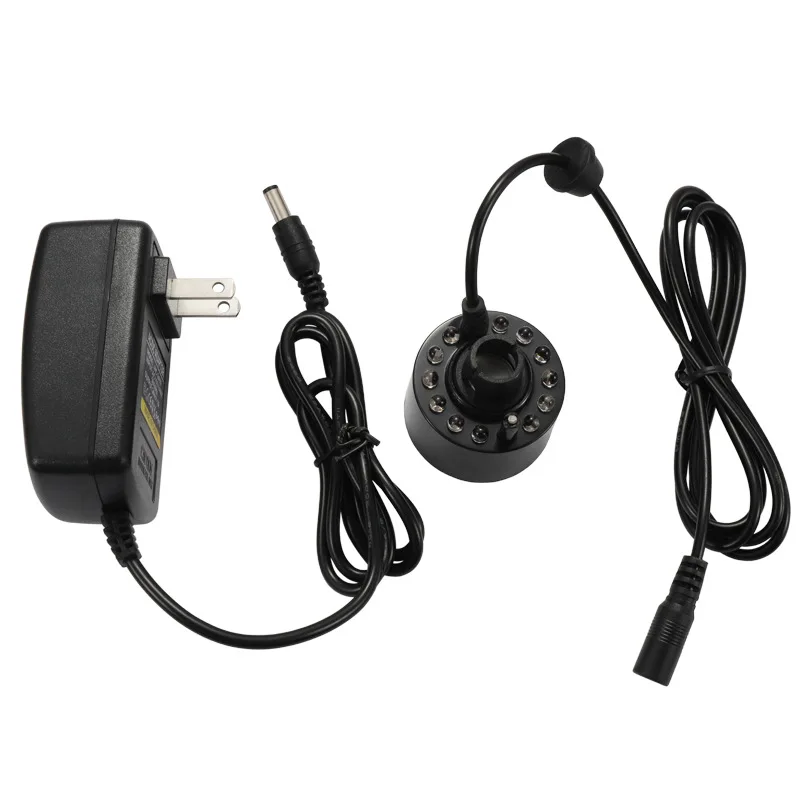 المرطب رئيس واحد الإلكترونية مع مصباح ، لوحة الانحلال ، رذاذ الضباب الصخور ، صانع ضباب البلاستيك ، 20 مللي متر ، DC24V