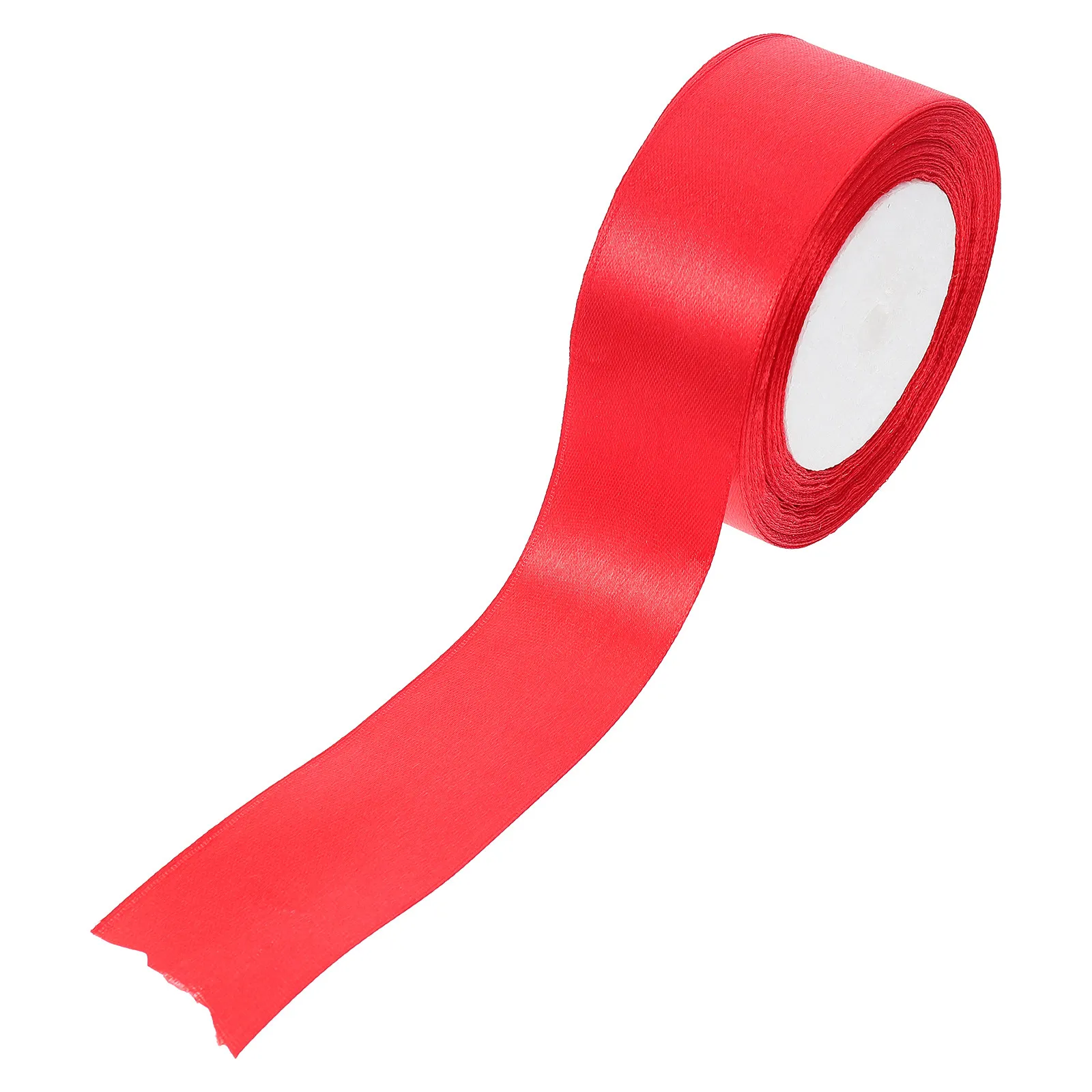 1 Roll Athletics Finish Line Red Nylon Wear-Resistant Sturdy Running Track Competition Portable Smooth Ribbon