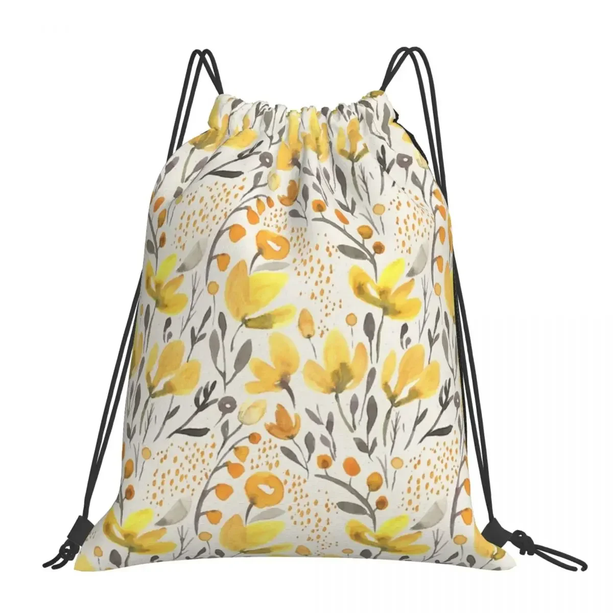 

Yellow Field Backpacks Casual Portable Drawstring Bags Drawstring Bundle Pocket Sundries Bag BookBag For Man Woman School