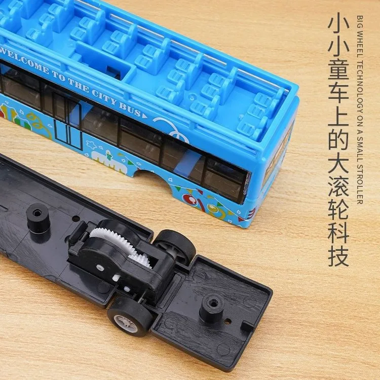 Double-decker Open-air Bus Toy Children's Car Alloy Tourist Bus