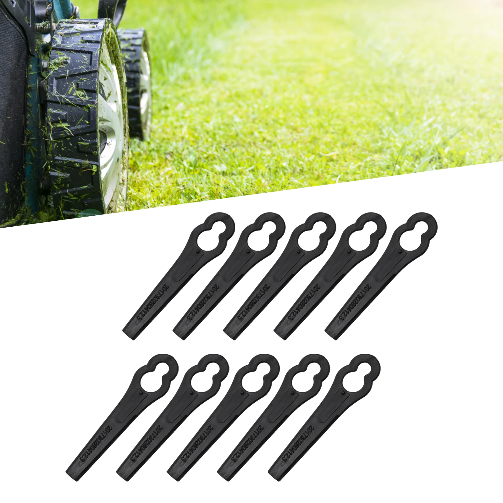 10/100 pezzi di ricambio in plastica lama di ricambio Trimmer coltelli di ricambio per Gardenline Cordless tosaerba GLART 18 Li attrezzi di ricambio per giardino