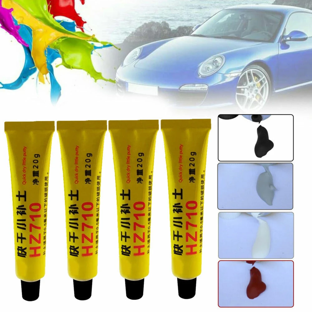 Car Body Putty Scratch Filler Smooth Painting Pen Scratch Repair Tool Accessory 20g Quick-Drying Putty Sandpaper Ash Board