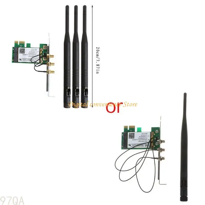 97QA耐久性ワイヤレスデュアルバンド2.4/5GHz 300M WiFiコンバーターカードインテル4965Agn
