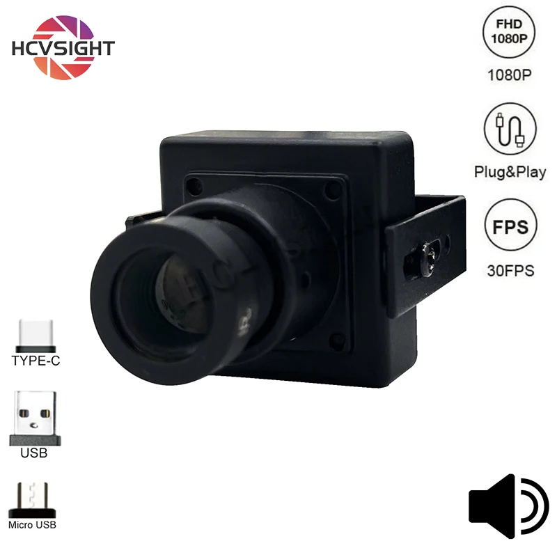 

2MP 16mm Lens Mini Size USB 2.0 Web Camera UVC OTG Type-C Android Interface USB Camera Module High Speed CCTV Webcam