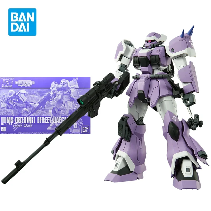 

Bandai Original Gundam Model Kit Anime Figure PB HGUC 1/144 MS-08TX NF EFREET JAEGER Action Figures Toys Gifts for Kids