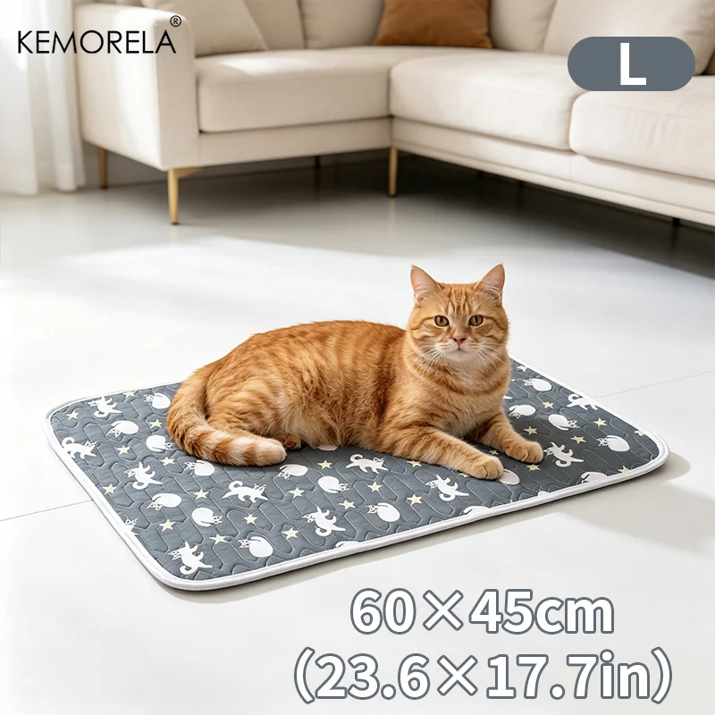 Sommer-Eisseide Haustier-Kühlmatte Wasserdichte Hunde- und Katzen-Schlafunterlage Rutschfeste Waschbare Sofaauflage Selbstkühlende Haustierbett-Accessoires – Detail 13
