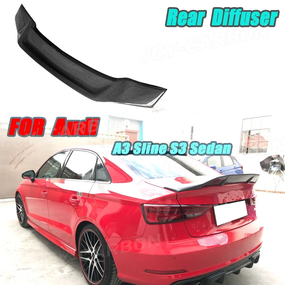 

Настоящее углеродное волокно, задний спойлер багажника, крылья для Audi A3 Sline S3 Sedan, 4-дверный 2014-2018, детали для стайлинга автомобилей