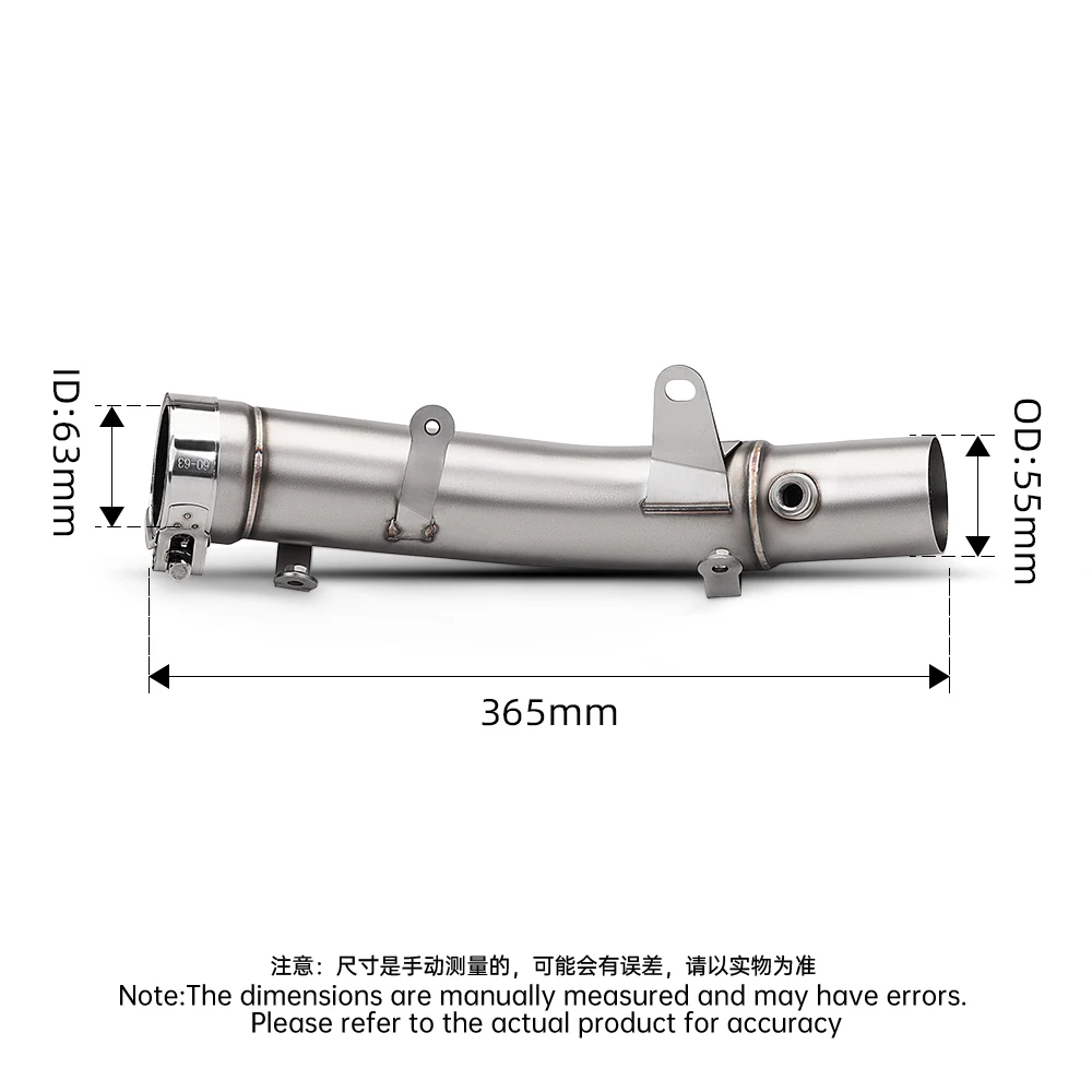 For ZX-6R ZX6R 2024-2026 Escape Motorcycle Exhaust Middie Link Pipe Connect the original Muffler