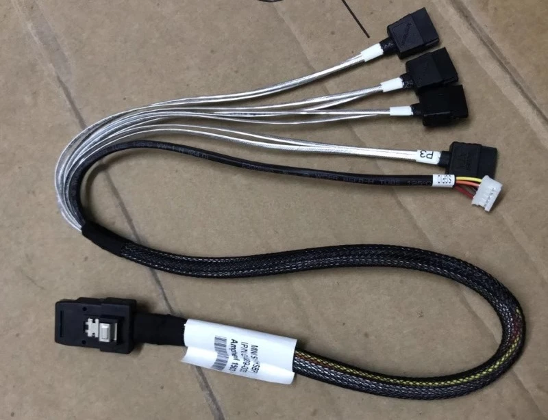 For reverse cable Mini SAS cable main board 4 SATA to SFF-8087 backplane reverse data cable