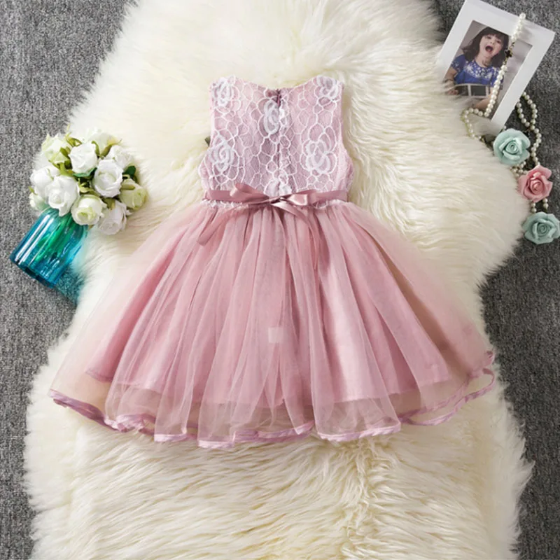 Baby Girl Summer Dress Children Fashion Wedding Clothes Flower Birthday Party Princess Evening Dresses For Kids 0 To 5 Years