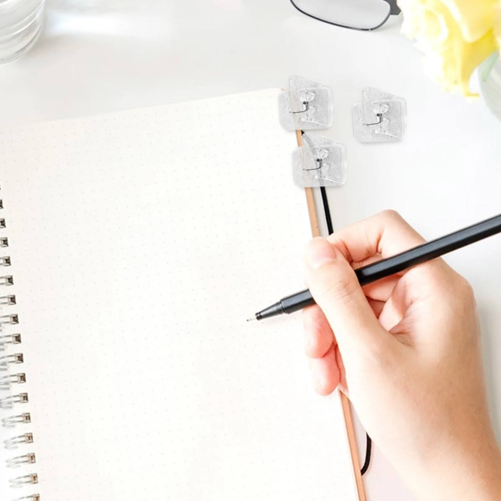 40Pcs Document Binder Clips Plastic Paper Clamps Strong Grip Office School File Organizer Paper Fastener Clips Reusable