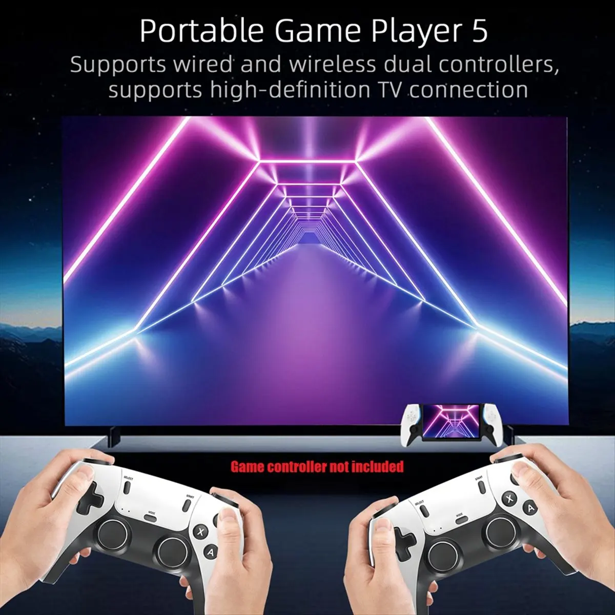 Superb- HC8000 7inch Screen Retro Handheld Game Console 64G 15000 Games Open Source Game Player Support 30+ Emulators White view 6
