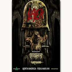 New Custom Slayer Anthrax Death Angel Tour-Silk Art Poster Wall Sticker Decoration Gift