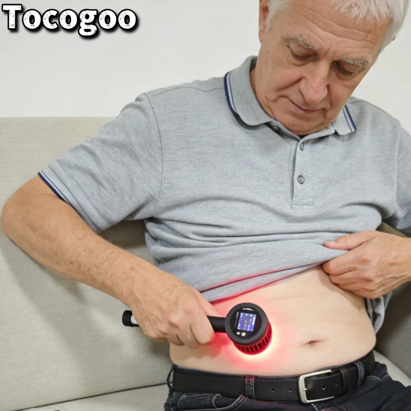 Clinical Grade Handheld Laser Pain Therapy, Dual Mode CW/PW 4 Power Levels Infrared 808nm 650nm for Body Care