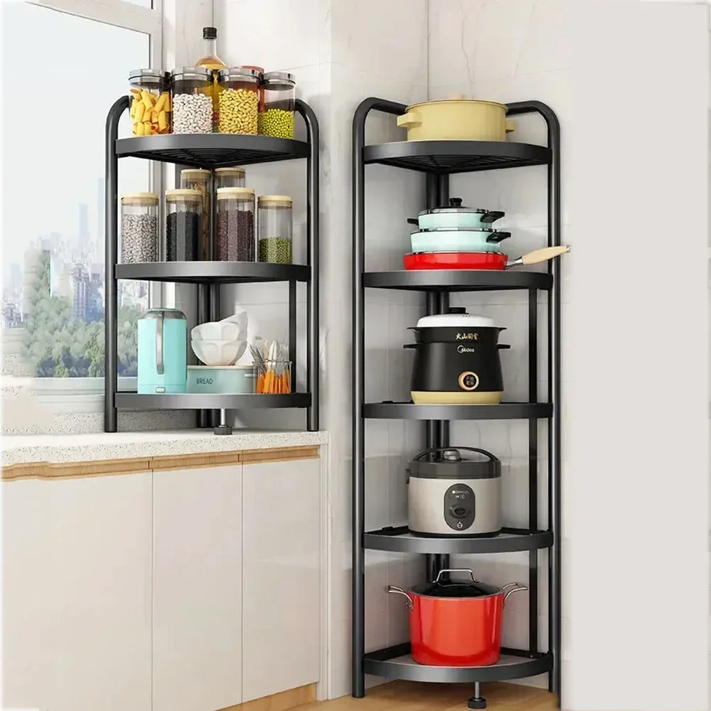 Bathroom Storage Rack Movable Bathroom Corner Triangle Shelf Standing Toilet Multi Story Racks Floor To Ceiling  Kitchen Storage