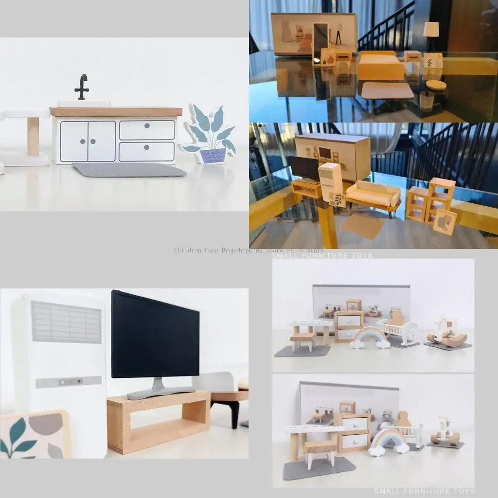 1:12 인형 집 주방 미니 어린이 방 소형 인형 집 가구 장난감