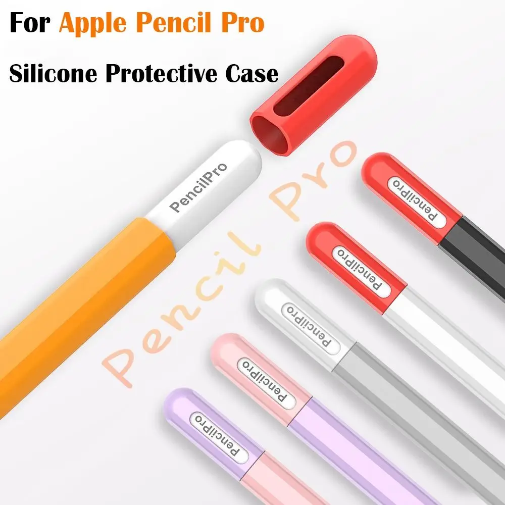 Silicone Tablet Pencil Case Shockproof Waterproof Stylus Sleeve Colorful Ergonomic Touch Screen Pen Cover for Apple Pencil Pro