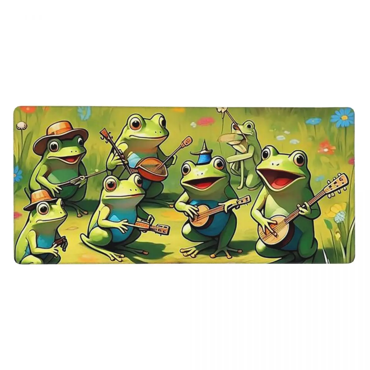 Lively And Romantic Frog Party Large Mouse Pad Computer Keyboard Mouse Mat Gaming Laptop Desk Mat Office Accessories Table Mats