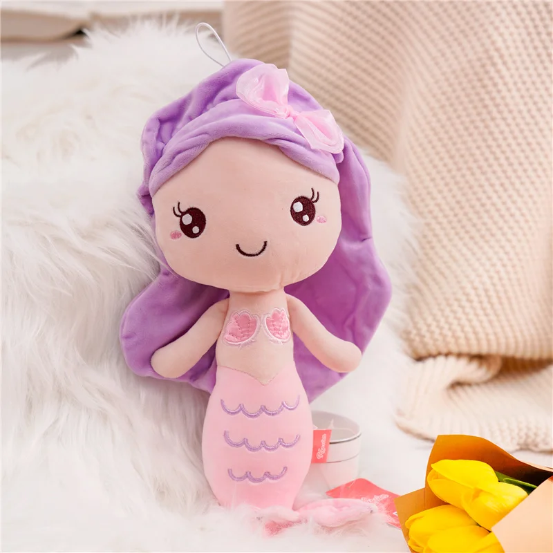 Hochwertige Stoffpuppe im Prinzessinnen-Stil, Meerjungfrau-Plüschpuppen, bestes Geschenk, Spielzeug für Kinder, Mädchen, Heimdekoration, Geburtstagsgeschenk für Kinder – Detail 2