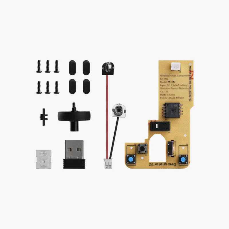 Wireless Mouse Components Kit 002 Silence Button Wireless, 2.4G USB Receiver for Bambu Lab 3D Printers Bamboo 3D Printer Parts